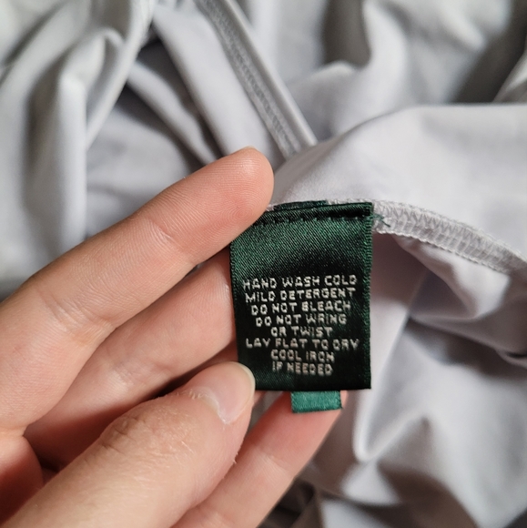 Lauren Ralph Lauren Silver Metallic Knitted Top Size M - Picture 7 of 8